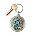 USA Made, Round Shaped Key Tag filled with Shredded Genuine US Currency